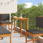 Conjunto de Jantar para o Jardim com 6 Peças e Almofadas em Madeira Sólida de Acácia - Castanho