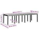 Conjunto de Jantar HKH de 13 Peças com Almofadas Vime Polimérico, Mesa de Jardim HKH 150x100x73 Cm Vime Polimérico, Cadeiras de Jardim HKH com Almofadas 4 Pcs Vime Polimérico - Antracite