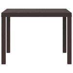 HKH Mesa de Jardim Castanha 100x100x73 Cm de Rattan Sintético - Castanho