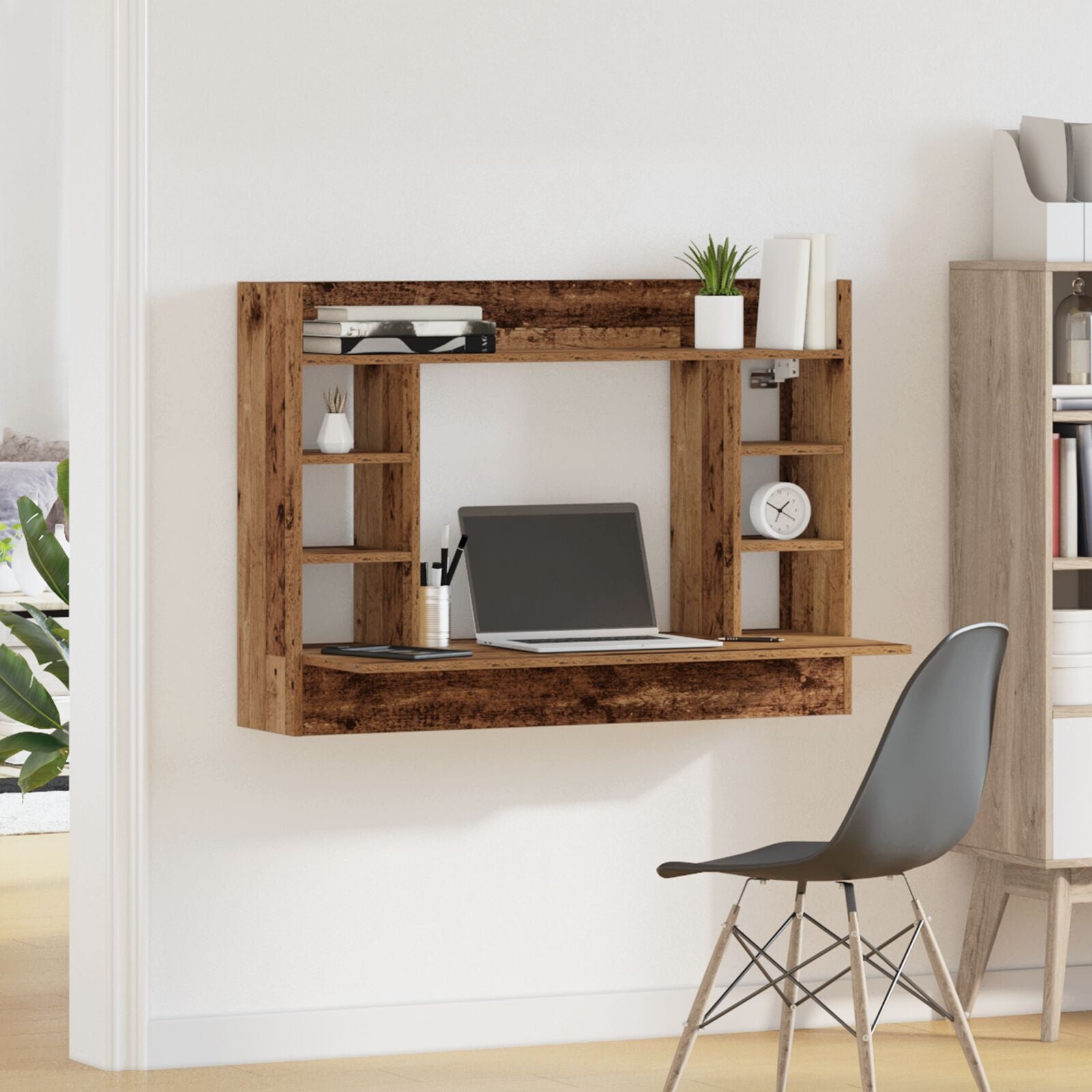 Escritorio de pared HKH Roble Antiguo Madera Ingeniería