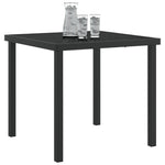 Mesa de Jardim HKH Preta com Vidro Temperado - Preto
