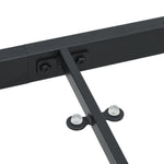 Mesa de Jardim HKH Preta com Vidro Temperado - Preto