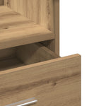 HKH Atril de Podio con Ruedas de Madera de Roble