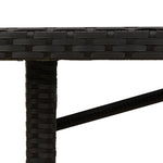 HKH Conjunto de Jantar de Jardim de 9 Peças em Rattan - Preto