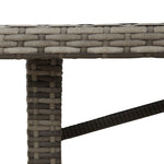 HKH Conjunto de Jantar de Jardim de 7 Peças Cinza Rattan Sintético - Cinzento
