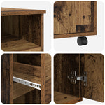 HKH Escritorio Marrón Madera Antigua Aglomerado, Metal