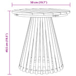 HKH Mesa Lateral de Jardim Ã˜50x49,5 Cm de Madeira Sólida de Teca - Castanho