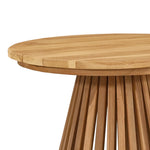 HKH Mesa Lateral de Jardim Ã˜50x49,5 Cm de Madeira Sólida de Teca - Castanho