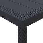 Mesa de Jardim HKH 400x100x73 Cm Poly Rattan, Mesa de Jardim HKH 250x100x73 Cm Poly Rattan, Mesa de Jardim HKH 150x100x73 Cm Poly Rattan - Antracite