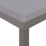 Mesa de Jardim HKH 250x100x73 Cm Rattan Sintético, Mesa de Jardim HKH 100x100x73 Cm Rattan Sintético, Mesa de Jardim HKH 150x100x73 Cm Rattan Sintético - Cinzento-claro