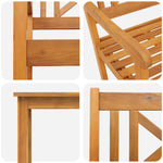 HKH Cadeiras de Jardim 2 Pcs 56x56x90 Cm Madeira Maciça de Acácia - Castanho