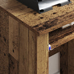 HKH Escritorio Marrón Madera Antigua Aglomerado, Metal