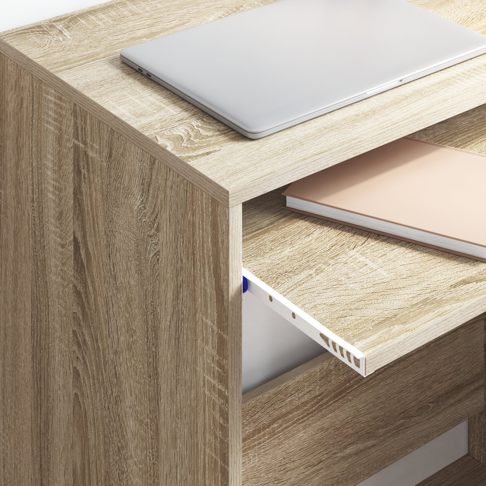 HKH Escritorio para computadora Roble Sonoma Madera tratada