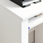 HKH Escritorio para ordenador blanco con cajones Blanco