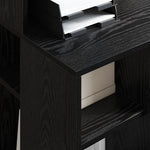 HKH Mesa com Armazenamento Carvalho .5 Cm Madeira Engenheirada - Preto