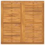 Conjunto de Jantar para Jardim HKH 5 Peças em Madeira Sólida de Acácia, Cadeiras de Jardim HKH 2 Pcs 56x56x90 Cm em Madeira Sólida de Acácia - Castanho