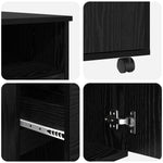 HKH Escritorio para Ordenador de Madera Roble - Negro