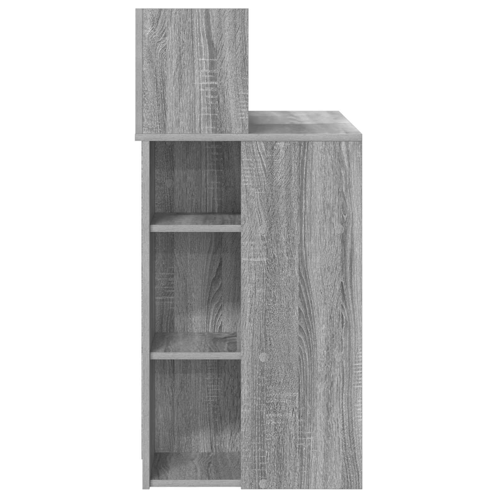 HKH Secretária com Armazenamento Cinza Sonoma .5 Cm Derivados de Madeira