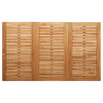 Conjunto de Jantar de Jardim HKH de 5 Peças Madeira Sólida de Teca, Mesa de Jantar Ao Ar Livre HKH 150x90x75 Cm Madeira Sólida de Teca, Cadeiras de Jardim Empilháveis HKH 4 Pcs Madeira Sólida de Teca e Aço - Castanho
