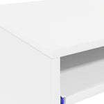 Mesa de ordenador HKH, blanca, de madera de ingeniería, compacta