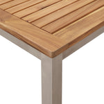 HKH Conjunto de Jantar de Jardim de 7 Peças + Mesa de Jantar200x90x74.5 Cm + 2 Cadeiras Empilháveis + 4 Cadeiras Empilháveis - Castanho