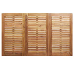 Conjunto de Jantar de 5 Peças de Jardim HKH em Madeira de Acácia, Mesa de Jantar Externa HKH 150x90x75 Cm em Madeira de Acácia, Cadeiras de Jardim Empilháveis HKH 4 Pcs em Madeira de Acácia e Metal - Castanho