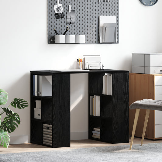 HKH Escritorio de Madera de Roble Aglomerado - Negro