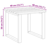 HKH Mesa de Cama 40x40x36 Cm Madeira de Pinho Impregnada - Bege