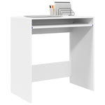 Mesa de ordenador HKH, blanca, de madera de ingeniería, compacta