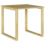 HKH Mesa de Cama Sol 50.5x50.5x46 Cm Madeira de Pinho Impregnada - Bronzeado