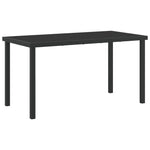 Conjunto de Jantar para Jardim HKH de 5 Peças com Almofadas em Rattan Poly , Mesa de Jardim HKH em Preto 140x80x73 Cm com Vidro Temperado - Bege