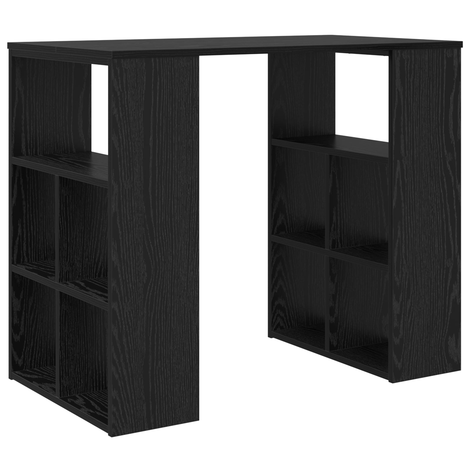 HKH Escritorio de Madera de Roble Aglomerado - Negro