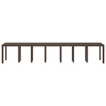 Mesa de Jardim HKH Castanha 400x100x73 Cm Poly Rattan, Mesa de Jardim HKH Castanha 250x100x73 Cm Poly Rattan, Mesa de Jardim HKH Castanha 150x100x73 Cm Poly Rattan - Castanho