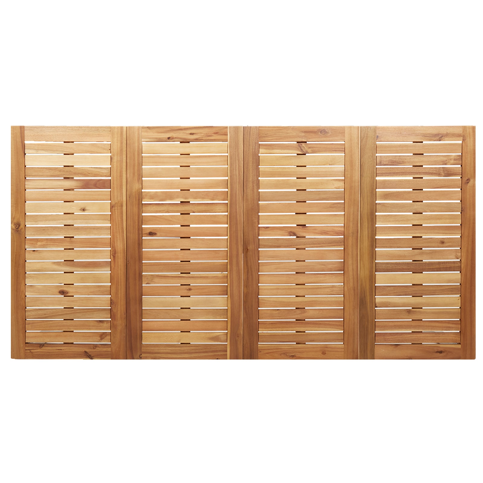 HKH Conjunto de Jantar de Jardim de 7 Peças em Madeira de Acácia com Mesa de Jantar 180x90x75 Cm + 2 Cadeiras Empilháveis + 4 Cadeiras Empilháveis - Castanho