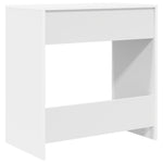 Mesa de ordenador HKH, blanca, de madera de ingeniería, compacta