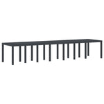 Mesa de Jardim HKH 400x100x73 Cm Poly Rattan, Mesa de Jardim HKH 250x100x73 Cm Poly Rattan, Mesa de Jardim HKH 150x100x73 Cm Poly Rattan - Antracite