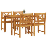 HKH Conjunto de Jantar de 5 Peças Madeira Maciça de Acácia - Castanho
