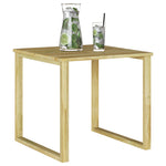 HKH Mesa de Cama Sol 50.5x50.5x46 Cm Madeira de Pinho Impregnada - Bronzeado