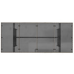 HKH Conjunto de Jantar de Jardim 9 Peças Cinza de Vime - Cinzento
