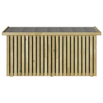 HKH Caixa De Armazenamento 119x44x58.5 Cm Madeira De Pinho Tratada - Castanho