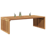 HKH Mesa Lateral do Jardim 110x55x35,5 Cm Madeira Maciça Teca - Castanho