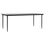 HKH Conjunto de Jantar de Jardim de 9 Peças Poli Rattan - Preto