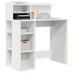 HKH Mesa com Armazenamento Branca .5 Cm Madeira Engenheirada