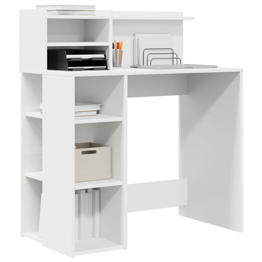 HKH Mesa com Armazenamento Branca .5 Cm Madeira Engenheirada