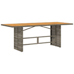 HKH Conjunto de Jantar de Jardim de 7 Peças Cinza Rattan Sintético - Cinzento