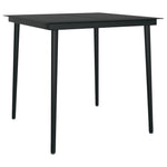 HKH Conjunto de Jantar para Jardim 3 Peças em Poly Rattan - Cinzento