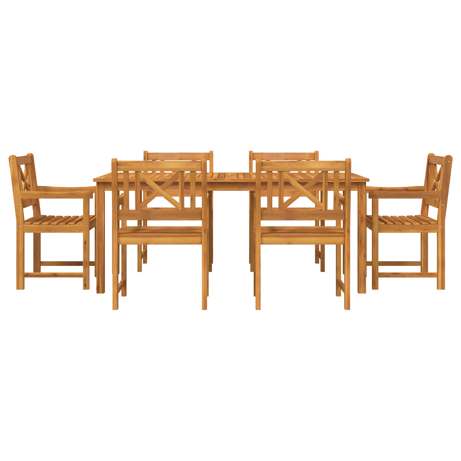 HKH Cadeiras de Jardim 2 Pcs 56x56x90 Cm Madeira Maciça de Acácia - Castanho