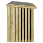 HKH Caixa De Armazenamento 119x44x58.5 Cm Madeira De Pinho Tratada - Castanho