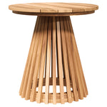 HKH Mesa Lateral de Jardim Ã˜50x49,5 Cm de Madeira Sólida de Teca - Castanho