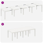 Mesa de Jardim HKH Branca 250x100x73 Cm Polyrattan, Mesa de Jardim HKH Branca 100x100x73 Cm Polyrattan, Mesa de Jardim HKH Branca 150x100x73 Cm Polyrattan - Branco